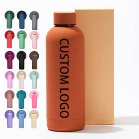 Insulated Water Bottle Water Bottle 1000ml Custom logo Metal Aluminum Sports Water Bottle With Carabiner Cover