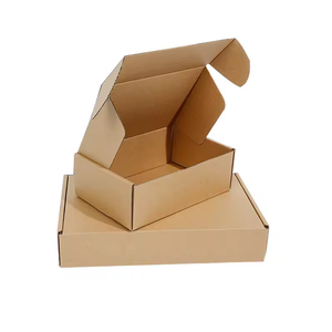 High Quality Single Wall B-E Flute Corrugated Cardboard Boxes UV Coating Recycled Material Carton Box Clothing Embossing