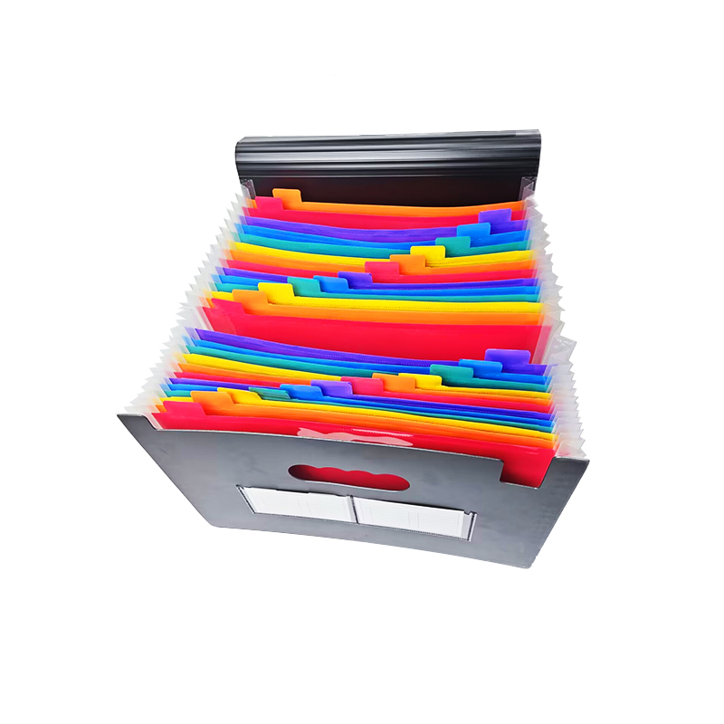 Rainbow Color A4 Pp Plastic 27 Pocket Expandable File Organizer Filling Folder For Office School Supplies