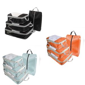 Four-Piece Travel Storage Bag Set Waterproof Compressible Clothes Storage Bag Travel Set