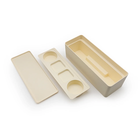 Factory wholesale biodegradable paper premium moon cake box molded pulp packaging box