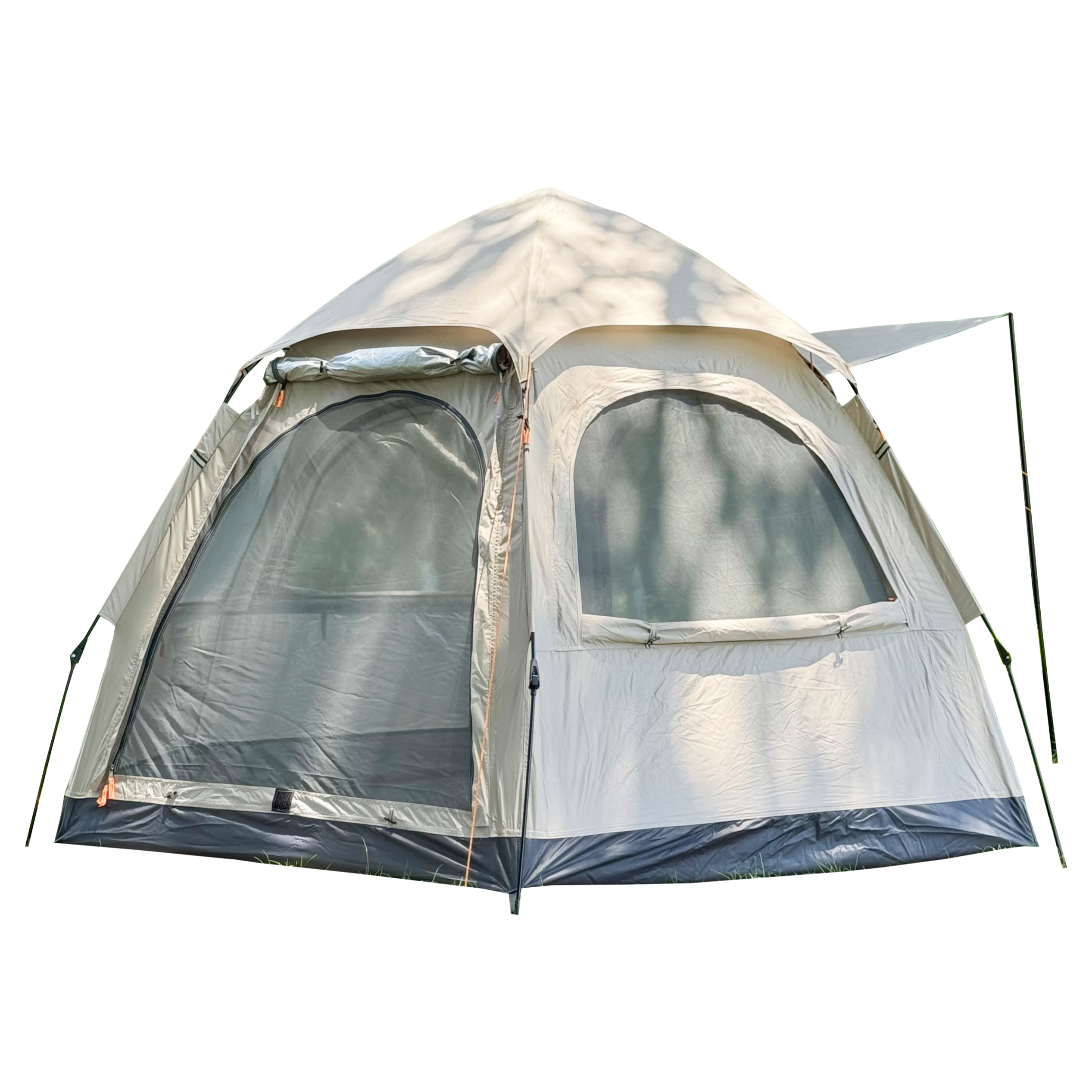 Wujiang City Spring Pine Weaving Co., Ltd. Custom 2-3 person automatic tent easy build up canopy family house portable outdoor camping picnic hexagonal folding waterproof