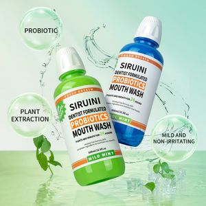 OEM Teeth Whitening Oral Care Mouth Wash Probiotic Ice Blue Cool Therabreath Mouthwash Oral Care Products Bad Breath Fresheners