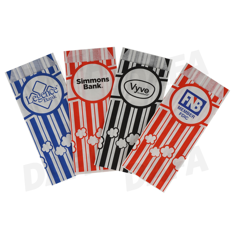 Food Packaging popcorn package Wholesale Bulk Custom Logo Paper Kraft Microwave Popcorn Paper Bag