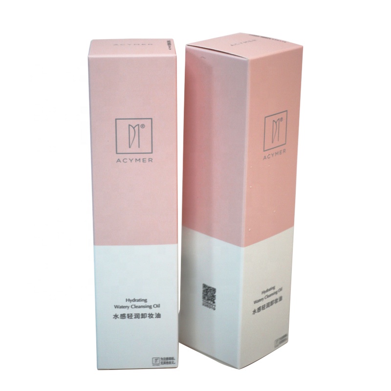 Custom Compostable Eco Friendly cosmetics lip gloss set pink paper gift cardboard makeup packaging small kraft paper perfume box