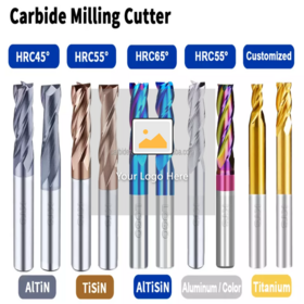 Solid Carbide Endmill CNC Cutter Tool For Metal Milling Cutter Router Bits grinding machine Square Face End Mill HRC 45/55/60/70