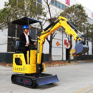 Small Wheel Trailer Mico Orchard Digging Trenches Digger 1500kg Hydraulic Breaker Mini Home Excavator