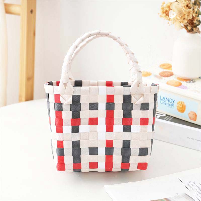 Hot Selling Handmade bag gift Large Capacity handbag for Women Portable vegetable basket Woven Strap picnic bags