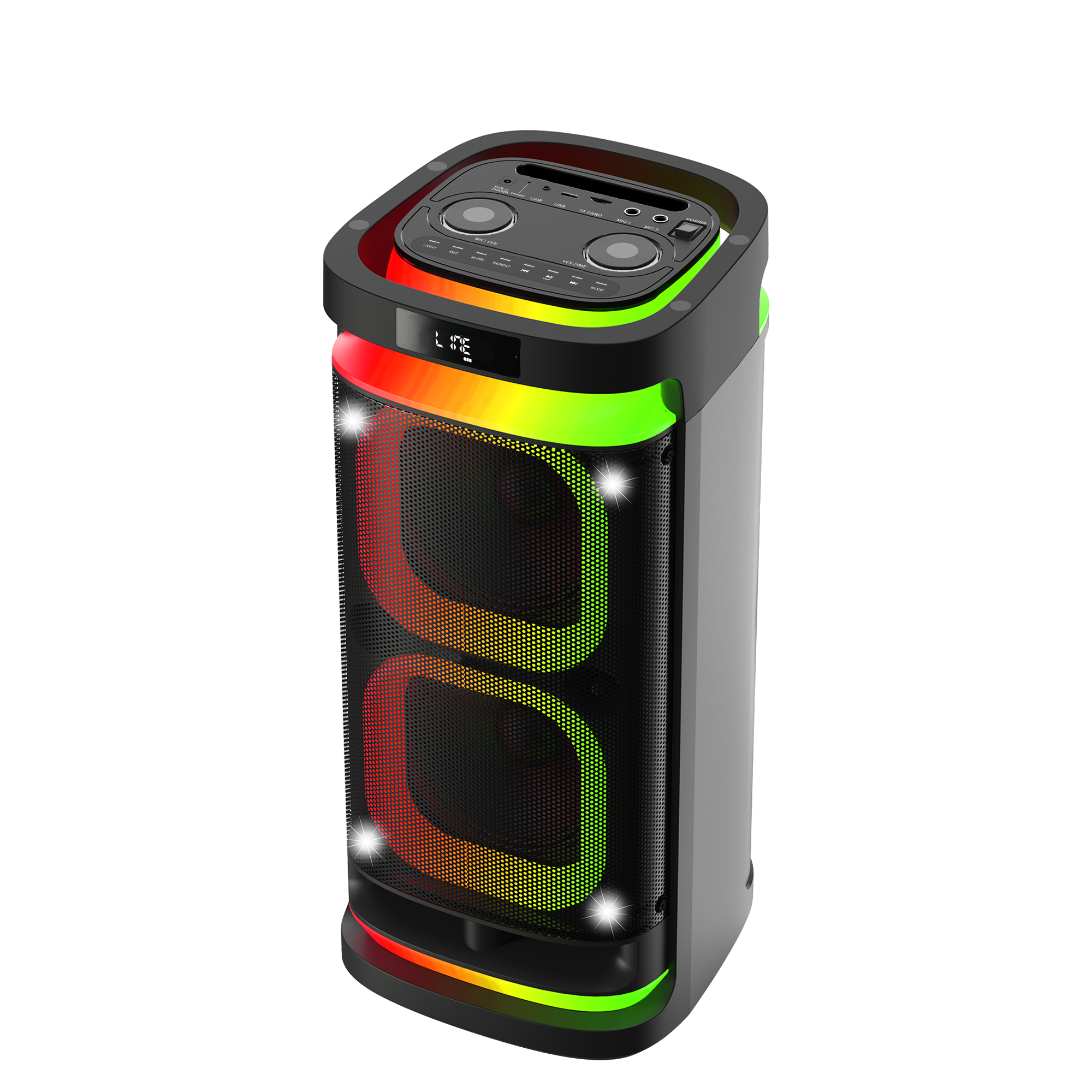 Temeisheng New wireless Bluetooth Speakers portable Sound system for party tower DJ Karaoke speaker with Microphone