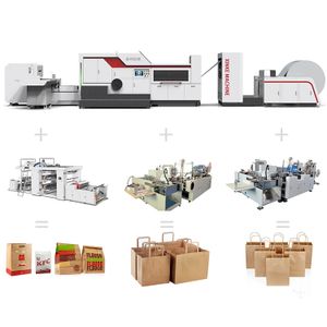 XINKE Custom Production Line Square Bottom Paper Bag Making Machine