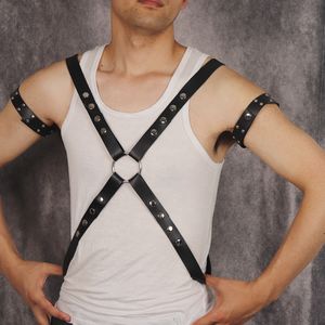 Gay Sexy Underwear Chest Harness Men Reversible Bondage Gear Bdsm Kits Add Two Arm Bands Adult Sex Toys For Couples Bdsm Fetish