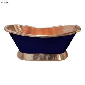 Polished Finishing Copper Bathtub With Decorative Design Colored And Multiple Size Design Indoor Bathtub