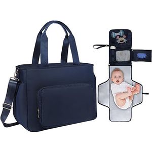 Multifunctional diaper bag carrying with portable diaper changing pad breast pump bag