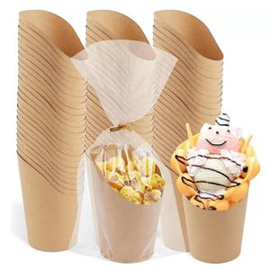 12oz 14oz Egg Puffs Waffle  French Fries Ice Cream Charcuterie Cup With Cocktail Picks