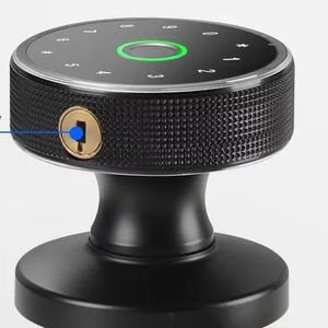High Security CNC Surface Process Smart Fingerprint Lock Tuya App Key Free Enter Number Keypad Rim Smart lock Door Knob