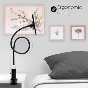 Flexible long arm gooseneck mobile phone holder 360 degree rotating lazy flexible smartphone long arm gooseneck tablet holder