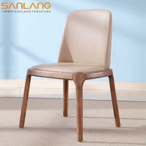 High Quality Ash Wood Frame With High density Foam of Hot-sale Dining Canteen Restaurant Apartment Chair Without Armrest#773Y-1