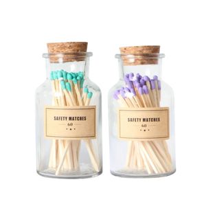 New Custom  Colorful 40 ml Match Sticks In Glass Jar Bottle Matches In Matches