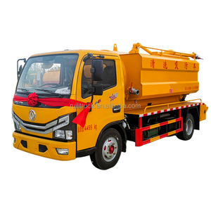 High Performance 6cbm Diesel Vacuum Pump Sewage Truck Manual Automatic Transmission 4x2 Drive Used Septic Tank Cleaning Suction