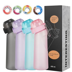 pc 650ml BPA free custom logo 650ml Air PC water bottle up flavour pods with Straw included Flavor Pods