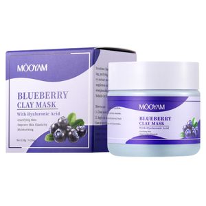 Private Label Face Skin Care Purifying Deep Cleaning Blueberries Clay Mask