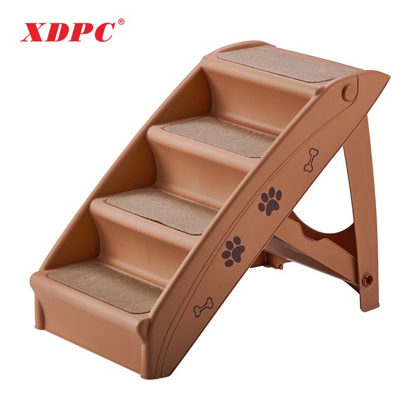 Plastic pet stair Folding pet ladder stair cat dog climbing ramp for bed
