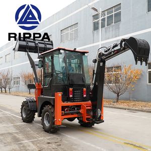 Backhoe Excavator Loader 4 Wheel Towable Large Backhoe Loader Mini Retroexcavadora For Sale