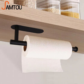 SAMTOU High quality Sus304 Stainless Steel Adhesive Paper Towel Holder Kitchen Wall Mounted Under Cabinet Stand Paper Towel