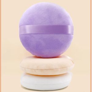 Oversize Beauty Wholesale Round Shaped Makeup Puff Soft Handle Round Pure Cotton Powder Puff For Powder Private Label