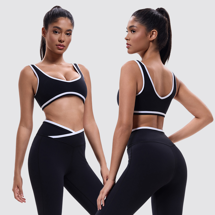 Fitness Wear Womens Activewear Sets Custom Logo Women Gym Sport Fitness Workout Yoga Set Wholesale Gym Clothes Sets For Women