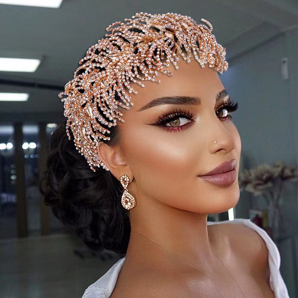 OBETTI OH0039 Luxury Wedding Jewelry Hair Accessories Crystal Rhinestone Bridal Headpiece tiara Prom Headbands