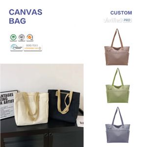 Huahao custom printed eco friendly recycled reusable bulk large cotton canvas grocery shopping tote bag canvas logo custom