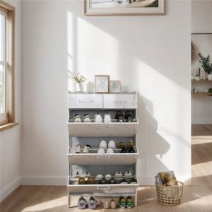Factory hot selling wooden ventilation louver furniture shoe cabinet living room furniture