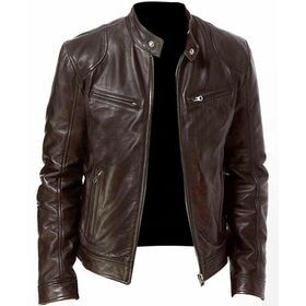 Men's Leather Jacket For Biker Distressed Genuine Lambskin Top Quality Material - Wholesale Price