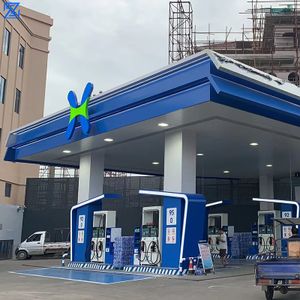 China Factory Customized Aluminum Composite Panel cheap gas station sign board canopy design
