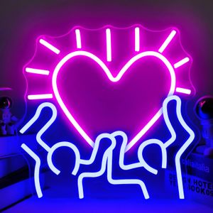 Hot Sale LED Neon Strip Wall Art Decor Love Art Business Sign in Red Blue Green USB Working PVC Body 5V Input Room Decor Gifts