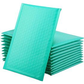 OEM Wholesale Custom Packaging Plastic Bags Teal Green Poly Bubble Mailer Envelope Free Sample Mailing Bag For Clothing