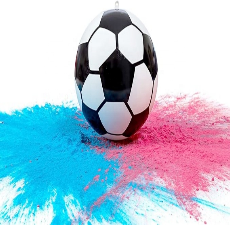 Gender reveal soccer ball bright powder exploding football perfect for boy girl baby shower gender reveal party