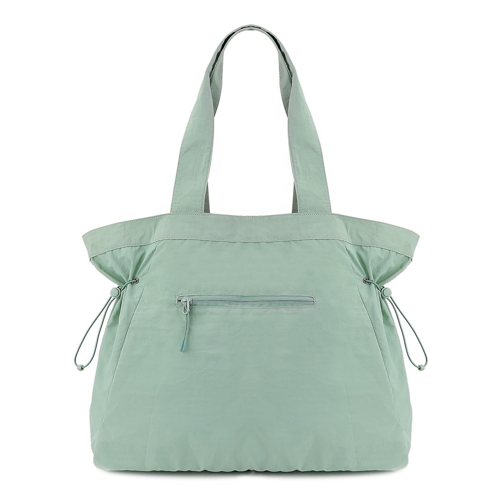 Custom Water Resistance Side-Cinch Shopper Bags Lightweight Shoulder Bag Fashion Nylon Tote Bag for Shopping Beach Travel