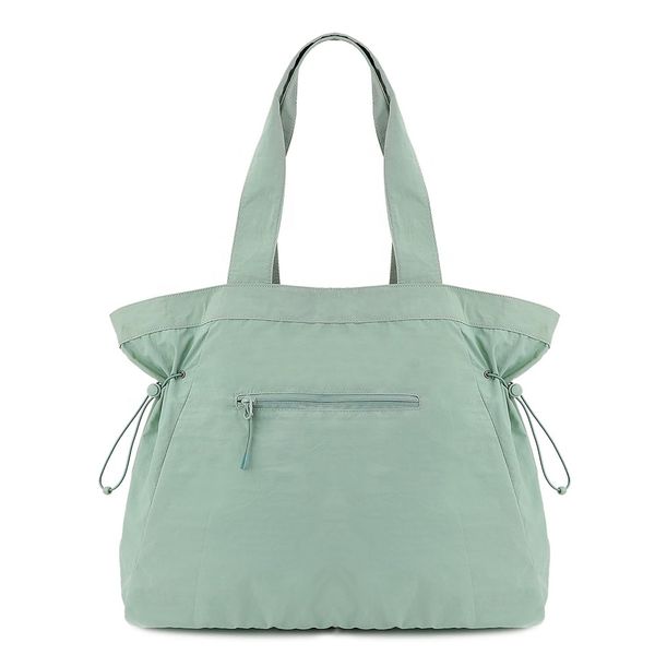 Custom Water Resistance Side-Cinch Shopper Bags Lightweight Shoulder Bag Fashion Nylon Tote Bag for Shopping Beach Travel