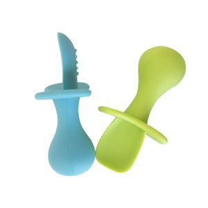 Wholesale BPA Free Soft Spoon Set for Baby Feeding Food Grade Silicone Kids Dining Utensils