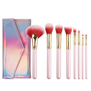 Makeup Brush Set 8pcs Premium Cosmetic Tools Brush Foundation Concealer Eyeshadow Eyebrow Brushes Set