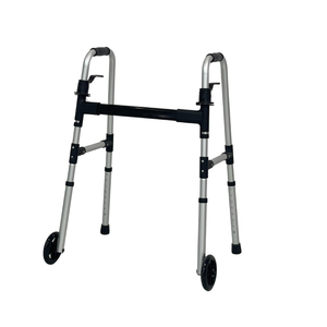 Bliss Medical Aluminum Folding Height Adjustable Walker With Rubber Tips For Disabled