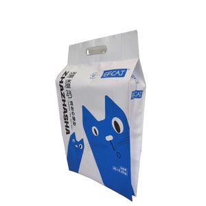 2.5kg Custom Printed Cat Litter Bag with Handle Factory Wholesale High Quality Recyclable Cat Litter Sand Packaging Mylar Bags