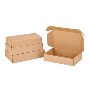 Custom Logo Printed Small Business Recycled Flat pack Corrugated Folding Kraft Paper Mailer Shipping Mailing Box Mailers