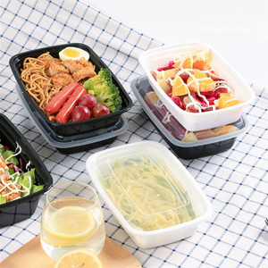 Disposable Microwavable Rectangle 28oz 32oz Meal Prep Lunch Box Plastic Food Storage Container