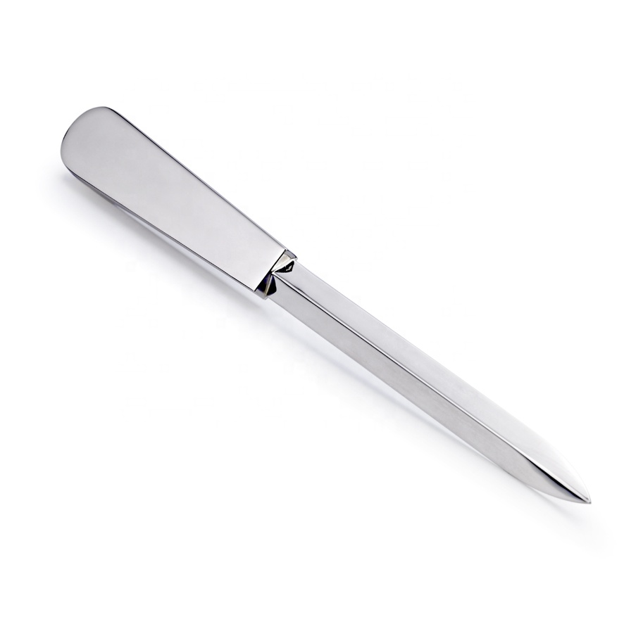 Free Sample Prime Quality Silver Envelope Opener Metal Letter Opener for Promotional Insurance Professional Corporate Use
