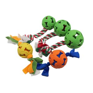 Interactive Rope Pet Toys Tough Fun Plush Rope Dog Chew Toys Rubber Toys Christmas