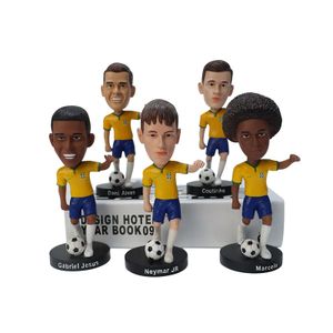 Custom Resin Crafts Bobblehead Doll Figurines Soccer Football Player Bobble Head Athlete Souvenirs Stylish Artificial Sports