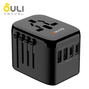Wall Power Travel Adaptor Universal Travel Charger Plug Adapter with USB and Type-C